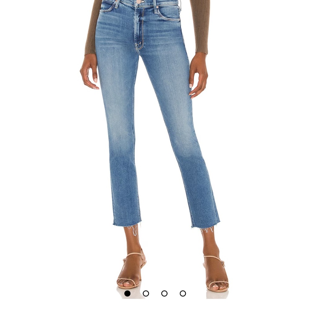 Mother Mid Rise Dazzler Ankle Fray Jeans Size 29 “Riding the Cliffside” Wash